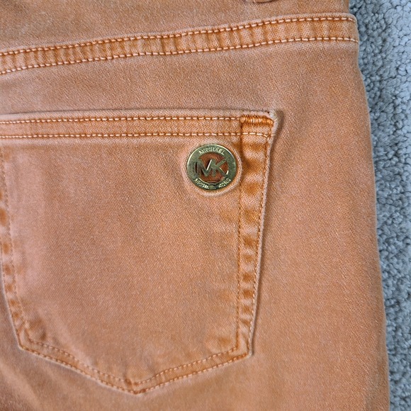 Michael Kors Jeans Womens 4 Orange Izzy Skinny Mid‎ Rise Denim Stretch - Picture 5 of 13